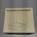 CD Player with Builtin Speakers Bluetooth Retro Portable CD Players for Home Music Player with Remote Control Headphone Jack Walnut Brown