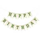 Anwyll Happy Birthday Banner - NO DIY Burlap Happy Birthday Banner Sign Happy Birthdays Party Decoration Happy Birthdays Banners Bunting for Women Men Girl Boy Celebration Party Backdrops (Green)