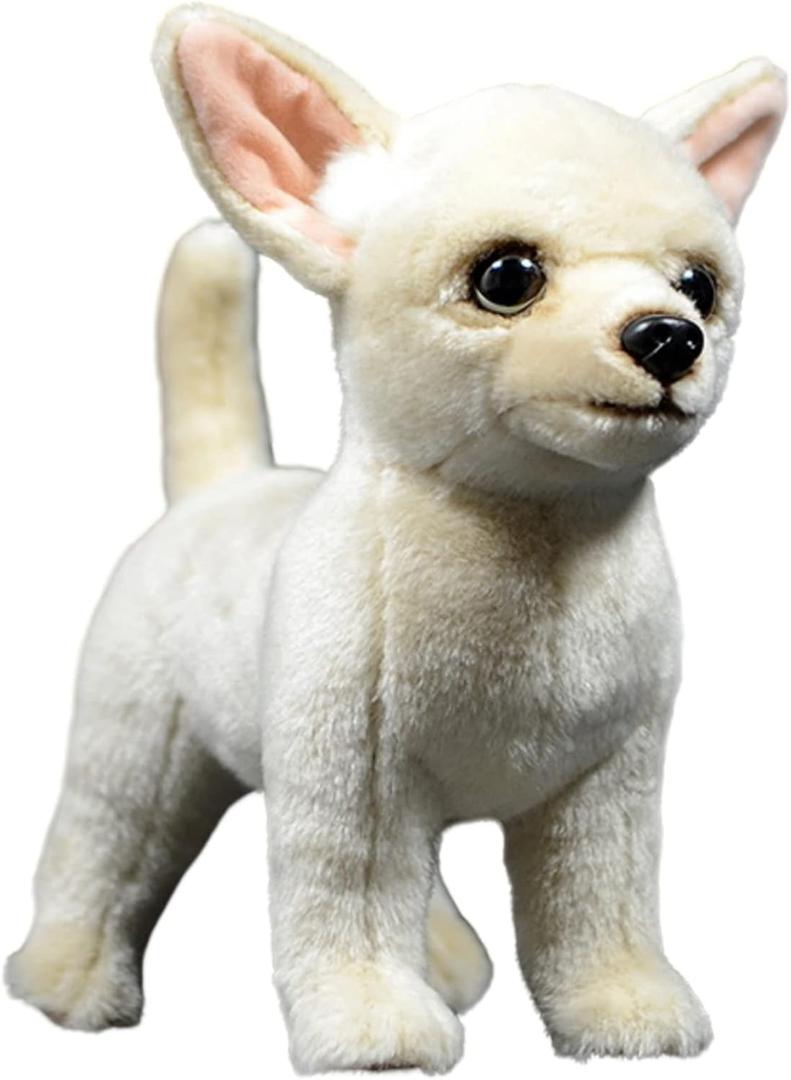 FRANKIEZHOU Realistic Chihuahua Plush, Puppy Dog Stuffed Animals for Kids, Girls Gifts, Hugging Pillow