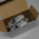 Tandefio 4 Pcs 3/4 Inch Threaded T Type Conduit Body, Stamped Steel Cover, Die Cast Aluminum Junction Box