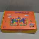 Gemmicc Magnetic Tiles, Deluxe 136 PCS Building Blocks Magnet Toys for Kids,3D Magnet Puzzles Stacking Blocks for Boys Girls, Huge Set with 2 Cars