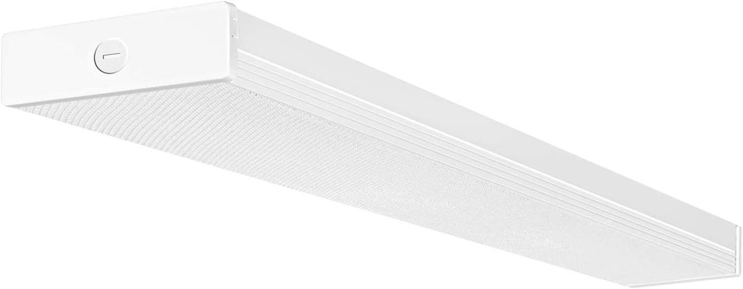 hykolity 4FT LED Wraparound Light, 40W, 4400lm, 4000K, [2-lamp 32W Equiv.], 4 Foot LED Wrap Light Fixture, Flush Mount Office Ceiling Light for Garage, Office, Kitchen, ETL Listed
