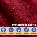Patio Furniture Cushions Outdoor, Waterproof Wicker Chair Cushions Set of 3, 1 Loveseat & 2 Seat Pads, Thick Outdoor Replacement Cushions for Porch Lawn Bench Couch Sofa Swing, Burgundy