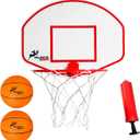 Majestic Hoops Mini Basketball Hoop - Indoor Basketball Hoop - Durable Plastic Basketball Hoop for Kids and Adults - No Assembling - Premium Basketball Game with Ball and Pump