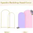 Pink Purple Arch Cover 2 Set-7.2 and 6ft Arch Backdrop Cover Spandex Fitted Baby Shower Arch Stand Covers for Girls Birthday Party Wedding Bridal Shower Banquet Photo Arch Covers Stretchy Backdrop