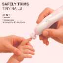Royal Angels Upgraded 21 in 1 Baby Nail Trimmer with Labeled Case, 13 Extra Replacement Pads, Safe Electric Baby Nail File Kit for Newborns & Toddlers, Whisper Quiet Nail Clipper with LED Light (Pink)