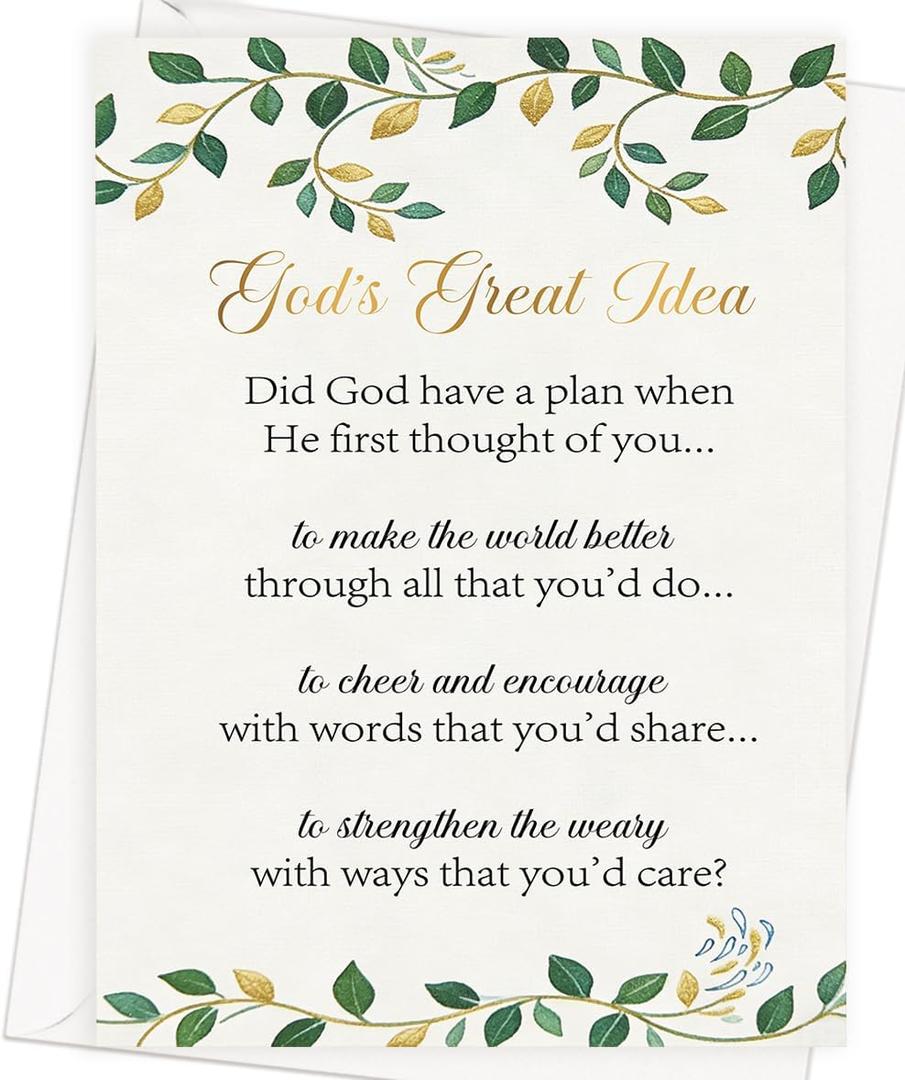 2 x Asmallgf Christian Religion Birthday Card & Gifts for Women Men Her Him,Faith Based Card from Family Churc Gods Great Idea