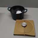 Flavehc Dutch Oven Pot with Lid 1.8 qt Cast Iron Dutch Oven for Bread Baking DarkCyan Enameled Cast Iron Rice Pot with Handels