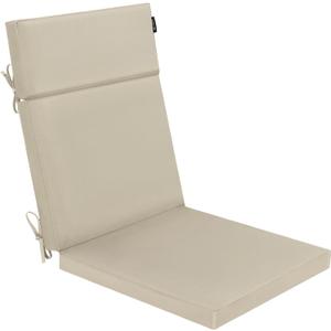 Favoyard Outdoor Chair Cushion 21 x 20 x 2 Inch Waterproof & Color Fade Resistant High Back Patio Furniture Cushion Replacement with Removable Cover, Ties and Hidden Zipper for Outdoor Dining Chairs (Beige)