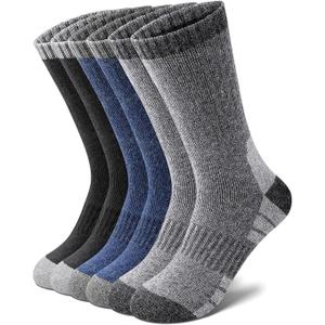 Senker Fashion Merino Wool Socks for Men Women, Hiking Thermal Warm Thick Crew Sock for Winter Outdoors Work 3 Pairs Overall Pick 2 Pack