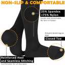 CASMON 15-20mmHg Zipper Compression Socks for Women and Men, Knee High Compression Stockings, Medical Closed Toe Support Socks for Varicose Veins, Post-surgery, Swelling, Nurses, Pregnancy (1 Pair), M