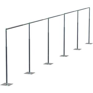 Adjustable Heavy Duty Portable 10FT X 50FT Pipe and Drape Backdrop Kit Quick Set Up Easy for Wedding & Party & Event & Photography & Show & Display (No Drape), But Not for Flower Walls/TVs/Heavy Items