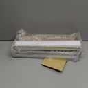 Forbena Floating Bathroom Shelves Wall Mounted, Aesthetic White and Gold Shelves for Bathroom Accessories, Modern Bathroom Organizer with Tower Bar for Wall Decor Storage Small Spaces, Set of 2