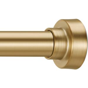 YNL Shower Curtain Rod 34-82 Inches (2.8-6.8ft) Adjustable Spring Shower Rod No Drilling, Non-Slip, Never Rust, Stainless Steel, Suitable for Bathroom Window Living room, Gold (M:34-82")