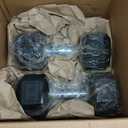 FixtureDisplays® Rubber Dumbbell in Pair - with Metal Handles Pair of 2 20 lbs Dumbell 15189-NPF