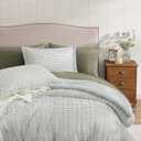 BLOOMHAVEN King Comforter Set - 7 Pieces Green Bedding Sets for All Seasons, Lightweight Soft Bed in a Bag King with Revesible Farmhouse Comforter, Sheets, Pillowcases & Shams