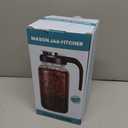 2 Quart Glass Pitcher with Lid - Mason Jar Pitcher with Filter Lid, Wide Mouth Jar Leak-proof Water Jug, Heavy Duty Glass Container for Water, Juice, Milk, Tea, Iced Coffee, and Drinks