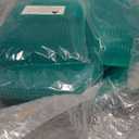 WDF 25 Guest Green Plastic Plates with Disposable Silverware&Green Cups-Neon Clear Plastic Dinnerware include 25 Dinner & Salad Plates, 25 Forks, 25 Knives, 25 Spoons, 25 Cups for Party