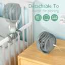 Momcozy 8000mAh Portable Stroller Fan, 27H Ultra-long Battery Life Detachable 4 Speed 360Rotate LED Night Light with 2 Modes, USB Rechargeable Handheld Cooling Fan for Travel/Car Seat/Bedroom