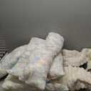 Bedsure ComfyFleece Cute Dog Bed Medium Size Dog - Washable Furry Puppy Beds, Rectangle Orthopedic Corduroy Fleece Pet Beds with Removable Zipper Cover, 30x24x8inches, Cream