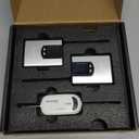 Alvoxcon TG220S Dual Wireless Lapel Mic for iPhone, DSLR Camera, PA Speaker, YouTube, Podcast, Video Recording, Conference, Vlogging, Church, Interview, Teaching (Silver)