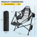 ZENPETIO Hammock Camping Chair with Footrest, 500lbs Folding Rocking Chairs, Oversized