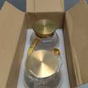 2 PACK Glass Pitcher with Lid, 68 oz/ 2 Liter Classic Vertical Stripes Water Pitcher with Handle, Glass Water Carafe for Cold Brew, Coffee, Lemonade, Iced Sun Tea, Beverage, Heat Resistant (Clear)