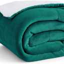 Bedsure GentleSoft Sherpa Fleece Twin Size Blanket for Couch, Non-Heated, Thick and Warm Throw for Women and Men, Soft Fuzzy Plush Twin Blanket for Winter, Forest Green, 60x80 Inches