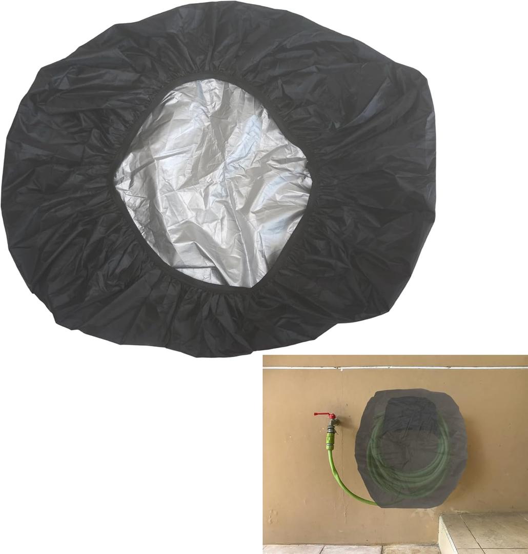 Hose Cover - Garden Hose Reel Cover for Wall Mounted Hose (Fits 5/8" x 50-100ft), Waterproof, Sunproof, Dustproof, Heavy Duty Oxford Fabric, Protect & Extend Life, for Garden