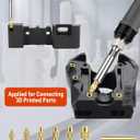 21-in-1 3D Printer Smoothing Tool Kit, 80W LCD Digital Adjustable Temperature Soldering Welding Iron Kit with Insert Brass Heatset Nuts & Soldering Tips, Fast Heating 3D Printing Modify Finishing Tool