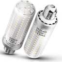 1.77*5.90inch Big E26 LED Bulbs 20W LED Corn Light Bulbs 200 Watt Equivalent 3000 Lumen 6000K Daylight White for Outdoor Home attic Corridor Garage Warehouse Candelabra Ceiling Fan LED Bulbs, 2 Pack