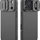Nillkin Camshield Case for iPhone 17 Pro Case, [Built-in Dual Camera Cover][Slim Profile] [Military Grade Drop Protection] Shockproof Bumper iPhone 17 Pro Case 6.3 inch 2025 Black