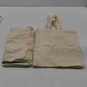 12 Pack Canvas Tote Bag - Lightweight Thin Tote Bags Bulk Blank Shopping Reusable Grocery Bags for DIY Gift Sublimation Activity - Beige (Medium)