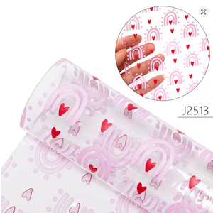 Cartoon Flower Butterfly Jelly Faux Leather Transparent PVC Sheets Vinyl For Diy Bow Craft Cover (J2513,3 PACK)