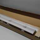 LOTUS & WINDOWARE Cordless Faux Wood Blinds, 35" Wide x 24" Long,Smooth,Light Gray, 2 Inch Horizontal Blinds  for Living Room, Bedroom, Interior Door Windows