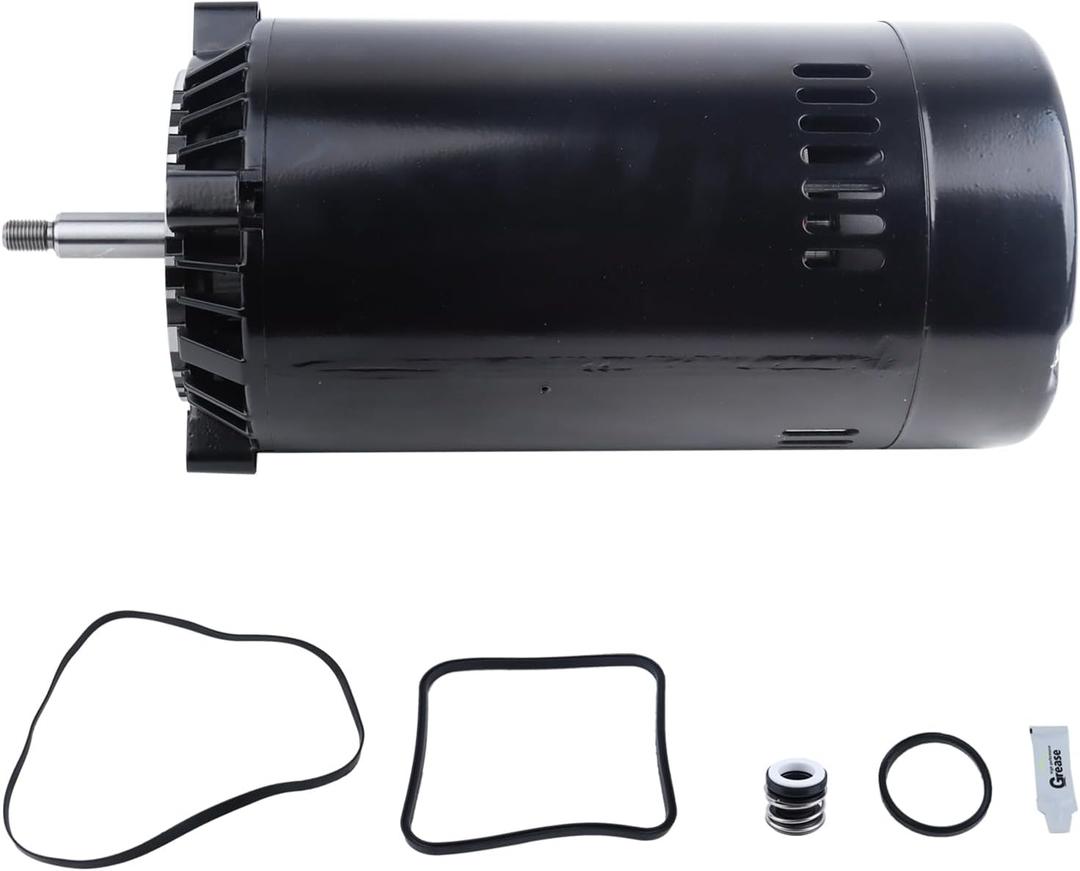 UST1152 Pool Pump Motor 1.5 HP Up-Rated, 56J Frame C-Face Round Flange, FIT Hayward Super Pump MaxFlo Super II, 3450 RPM 115V/230V Dual Voltage, 303 Stainless Steel Threaded Shaft