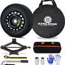 Spare Tire Kit Compatible with 2018-2023 Jeep Renegade | 145/85R18 Compact Donut Spare | Complete Roadside Kit Includes Scissor Jack, Lug Wrench & Storage Bag – Fits Under Trunk Floor, Complete Kit w/ Carrying Case