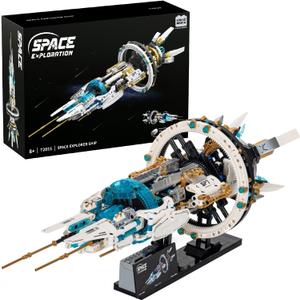 Space Spaceship Building Blocks Set,with Lights and Power Motor,Interstellar Space Station,Space Exploration Toy,Creative Gift Idea for Adults and Space Fans,for Boys and Gril Age 8-12