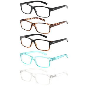 NORPERWIS Reading Glasses 5 Pairs Quality Readers Spring Hinge Glasses for Reading for Men and Women (5 Pack Mix Color -3, 2.25)