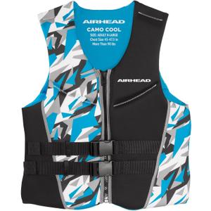 Airhead CAMO Cool Kwik-Dry Neolite Flex Life Jacket for Adults - USCG Approved Life Vest for Women & Men, Lightweight Flexible Watersports Vest for Boating, Wakeboarding, Kayaking & Jet Skiing, Adult XL