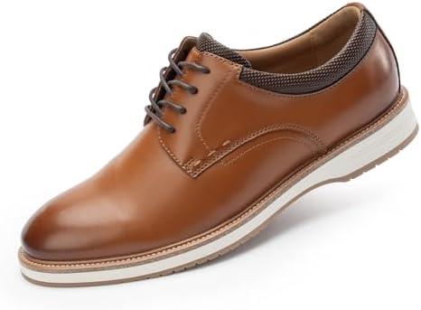 Cusolemore Mens Oxfords Business Dress Sneakers Casual Shoes, Round Toe, Rubber Outsole, Lightweight Soft Snug Fit Design 8.5