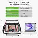 Oraben Clear Tote Bag Clear Bag Stadium Approved 12x6x12 Stadium Bag for Work, Sports Games, Gym