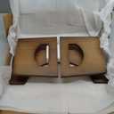 Foldable Toilet Stool, 7 Inch Poop Stool for Bathroom, Bamboo Toilet Stool Squat Adult, Collapsible Squatting Potty Stool with Non-Slip Strip - Helps Bathroom Posture and Comfort (Brown)