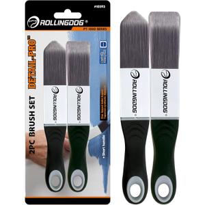 ROLLINGDOG Paint Brush for Trim - Edging Paint Brush 2PC,Triangular Brush and Square Trim Brush,Cut in,Edger,Corner,Sash Painting