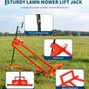 800LB Lawn Tractor Lift Jack, Riding Mower Lift with Rotating Sleeve & Manual and Power Tool Handle, Quick Setup, Anti-Slip Base, Heavy-Duty Universal Design for Lawn Mowers