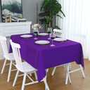 Purple Square Tablecloth 60 x 60 Wrinkle Free Waterproof Polyester Table Cloths, Spill proof Heavy Duty and Washable Table Cover for Party, Banquet, Indoor and Outdoor 
