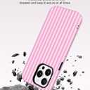 Jusy Compatible with MagSafe Striped Phone Case for iPhone 14 Pro, Cute Aesthetic Magnetic Soft TPU and Hard PC Protective Phone Cover for Women GirlsMatte - Dark Pink