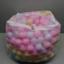 Amazon Basics BPA-Free Ball Pit Balls with Storage Bag, Crush-Proof Plastic for Toddlers Kids 12+ Months Play, 6 Pastel Colors, Pack of 400
