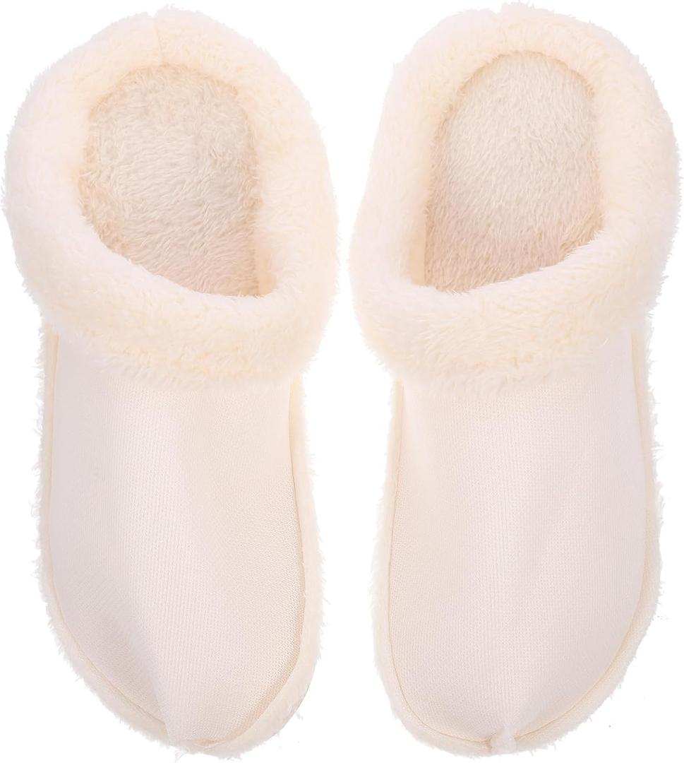 NOLITOY Winter Warm Plush Slipper Liners, Removable Thickened Fur Inserts Soft Cozy Shoe Liners White Clogs Replacement for Women Men 44-45(270mm)