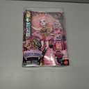 Monster High Scary Sweet Birthday Doll, Cupid Asteria in Pink and Red Party Dress with Themed Accessories Like Invite, Balloon, Gift and More